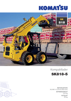 Smykem řízené nakladače Komatsu SK818-5E0