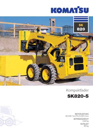 Smykem řízené nakladače Komatsu SK820-5