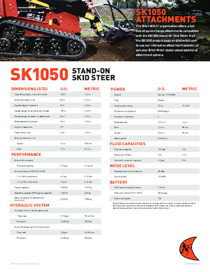 Smykem řízené nakladače Ditch Witch SK1050