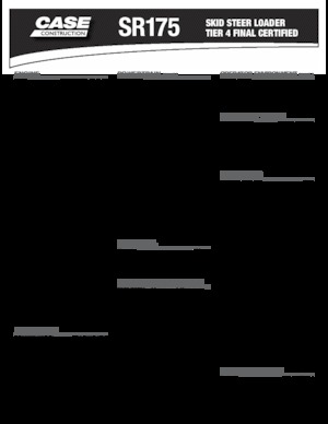 Smykem řízené nakladače Case SR175