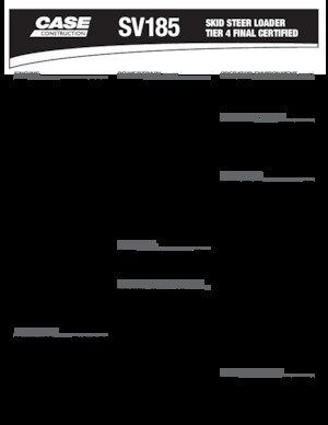 Smykem řízené nakladače Case SV185