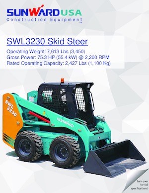 Smykem řízené nakladače Sunward SWL3230 
