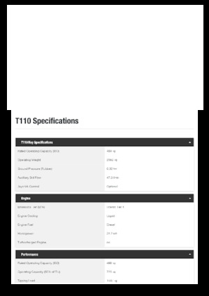 Smykem řízené nakladače Bobcat T110