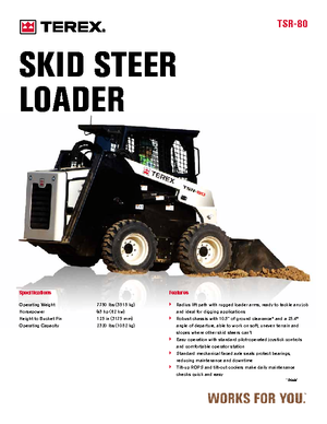 Smykem řízené nakladače Terex TSR 80