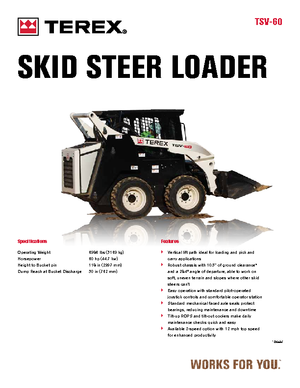 Smykem řízené nakladače Terex TSV 60