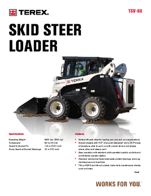 Smykem řízené nakladače Terex TSV 80