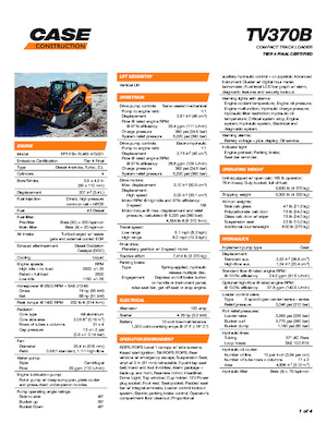 Smykem řízené nakladače Case TV370B