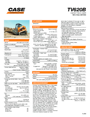 Smykem řízené nakladače Case TV620B