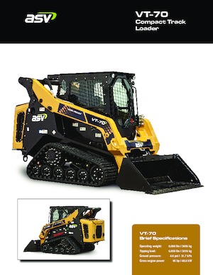 Smykem řízené nakladače ASV VT 70