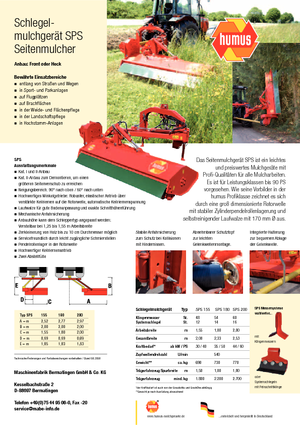 Svahové sekačky Humus SPS 155