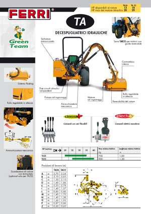 Svahové sekačky Ferri TA 26