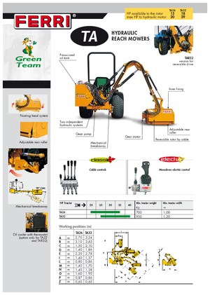 Svahové sekačky Ferri TA 26