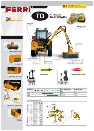 Svahové sekačky Ferri TD 42