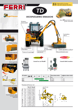 Svahové sekačky Ferri TD 42