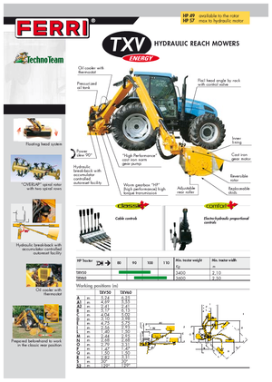 Svahové sekačky Ferri TXV 60