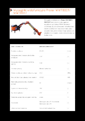 Svahové sekačky Pronar WWT 800T