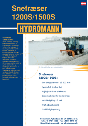 Sněhové frézy Hydromann 1500 S
