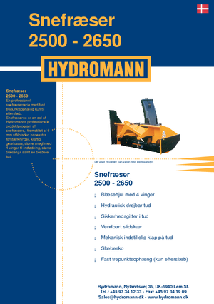 Sněhové frézy Hydromann 2500