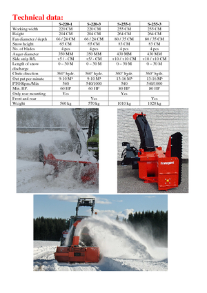 Sněhové frézy Fransgard S 220-3