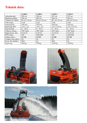 Sněhové frézy Fransgard S 220-3