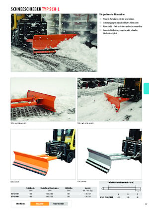 Sněžné pluhy Bauer SCH-L 1500