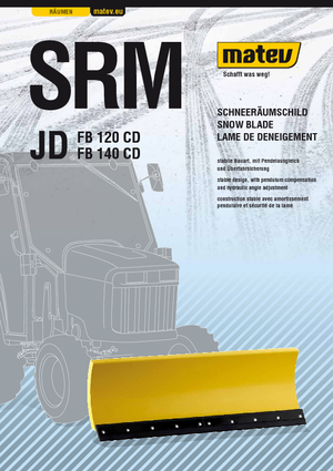 Sněžné pluhy Matev SRM-FB 140 CD JD