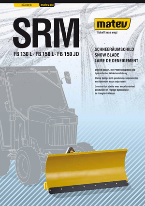 Sněžné pluhy Matev SRM-FB 130 L