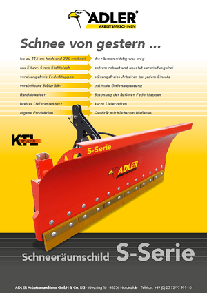 Sněžné pluhy s odpružením Adler S 300