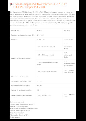 Sněžné pluhy s natáčením Pronar PU 2100