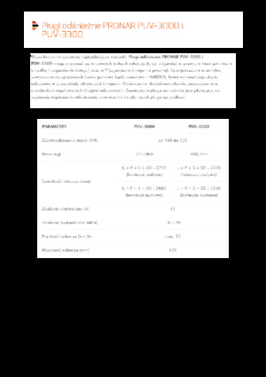 Sněžné pluhy s natáčením Pronar PUV 3300