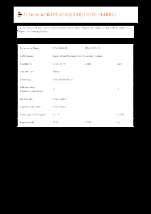 Sněžné pluhy s natáčením Pronar PUV 3600HD