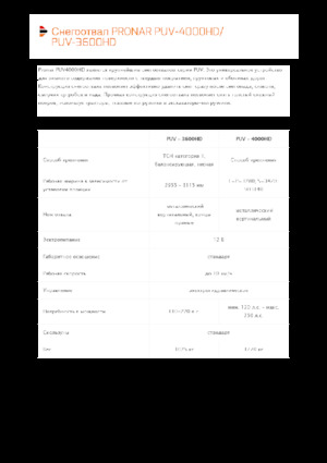 Sněžné pluhy s natáčením Pronar PUV 3600HD