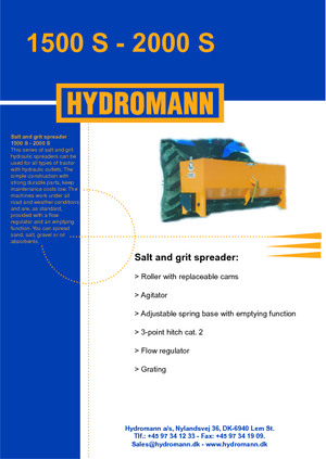 Příslušenství pro sypače Hydromann 1500 S