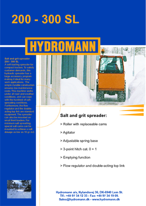 Příslušenství pro sypače Hydromann 200 SL