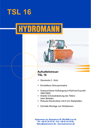 Příslušenství pro sypače Hydromann TSL 16
