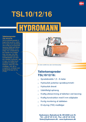 Příslušenství pro sypače Hydromann TSL 16
