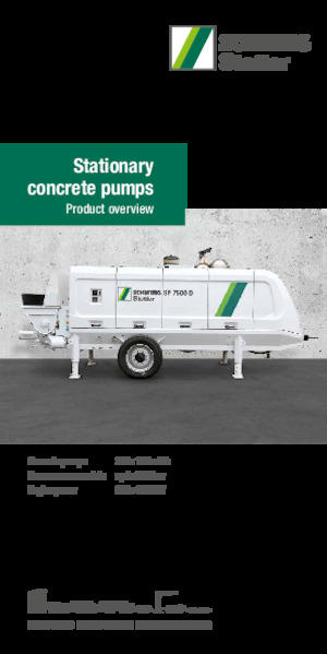 Stacionární čerpadla na beton SCHWING-Stetter SP 9500 E Container