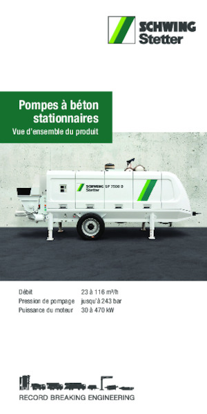 Stacionární čerpadla na beton SCHWING-Stetter SP 9500 E Container