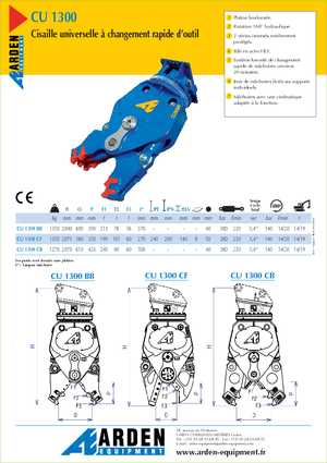 Nůžky na ocelový šrot Arden CU 1300 CF