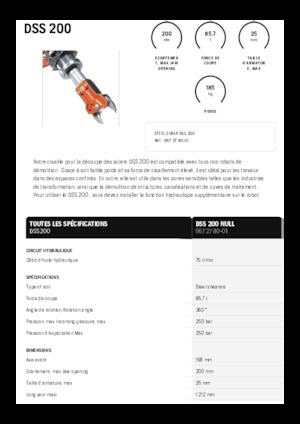 Nůžky na ocelový šrot Husqvarna DSS 200