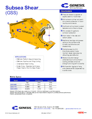 Nůžky na ocelový šrot Genesis GSS 775