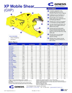 Nůžky na ocelový šrot Genesis GXP 700R