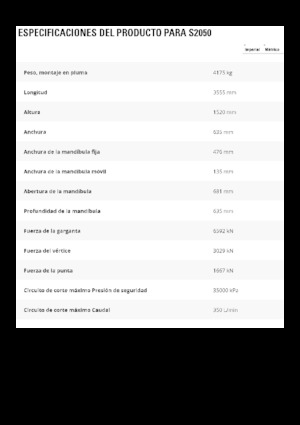 Nůžky na ocelový šrot Caterpillar S2050