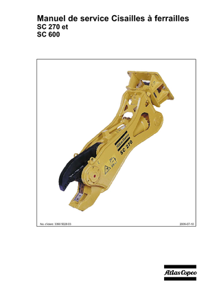 Nůžky na ocelový šrot Atlas Copco SC 270