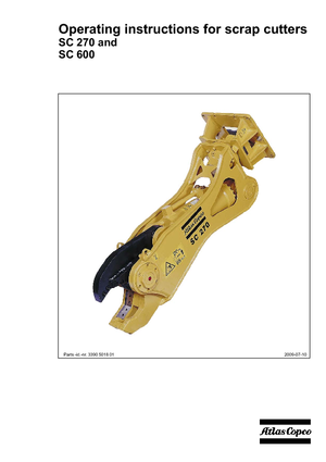 Nůžky na ocelový šrot Atlas Copco SC 270