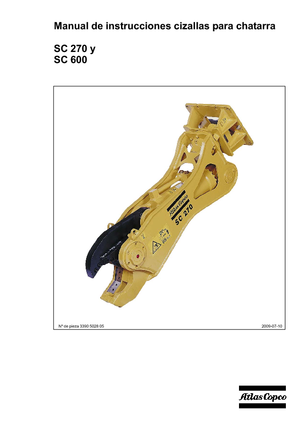 Nůžky na ocelový šrot Atlas Copco SC 270