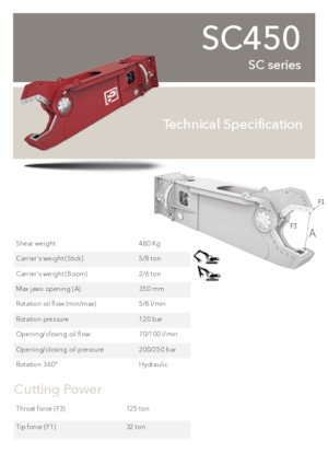Nůžky na ocelový šrot Promove SC 450