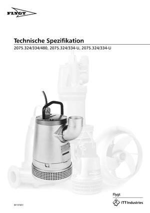 Čerpadla odpadních vod Flygt-Pumpen BIBO 2075 LR 271