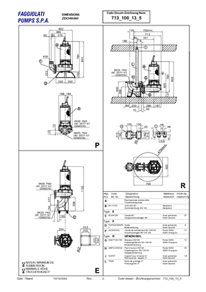 Čerpadla odpadních vod Faggiolati G 213 R3C4-P40AA2