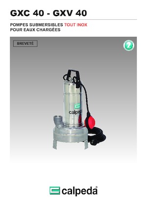 Čerpadla odpadních vod Calpeda GXC 40-13